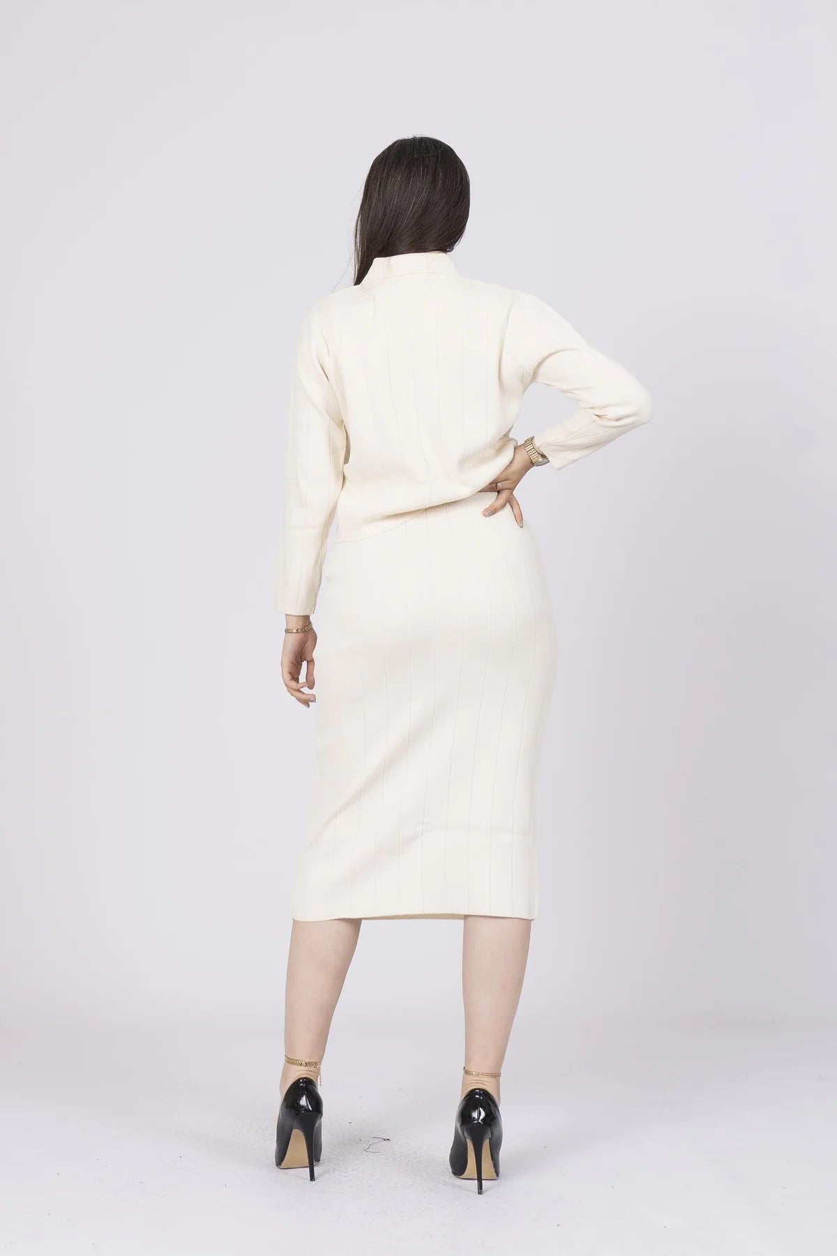 003 Trend Perla Triko Hırka Etek Takım