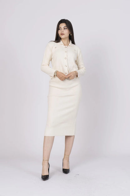 003 Trend Perla Triko Hırka Etek Takım